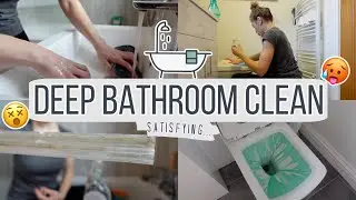 CLEAN WITH ME UK | EXTREME FAMILY BATHROOM CLEAN *SATISFYING* BATHROOM CLEANING MOTIVATION 2022