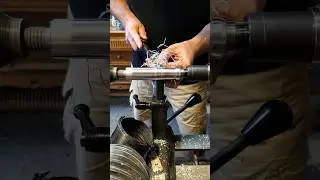 Dream on........Aluminum turns like a dream 🙂 #turning #woodturner