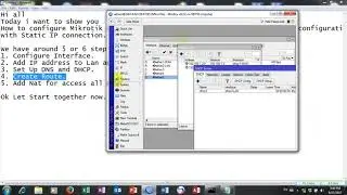 Basic Mikrotik Configuration Using Static IP របៀប configure Mikrotik