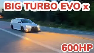 Downpipe and exhaust sound Big turbo Mitsubishi Evo X 3rd gear pulls @evolutionnation8090  ​⁠
