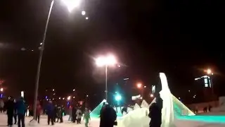 Новый год в Перми.  Ледяной городок Буква-град