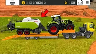 Making Grass Bales With New Baler In Fs18 | Fs18 Multiplayer | Timelapse |