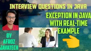 Exception in Java||RealTime Example||How To Raise An User Defined Exception in Java [By JavaTech]