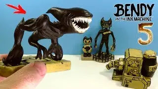 MAKING BEAST BENDY from game Bendy and the Ink Machine | Modelling Clay Tutorial
