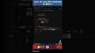 Do you know how to add a method to a Struct in the Rust programming language, #rust #rustlang