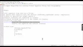 Linear equation  Implementation using java programming language