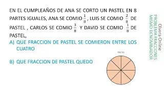 PROBLEMA DE FRACCIONES CON EL MISMO DENOMINADOR