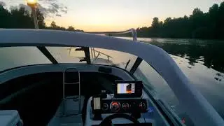 на катере Феникс 600 по каналу им.Москвы