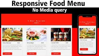 Responsive Food Menu Using HTML & CSS | Responsive CSS Grid