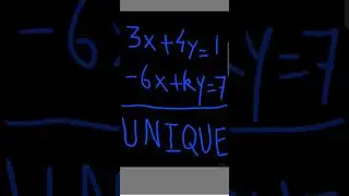 Quiz on system of Linear equations with unique solution involving determinant 