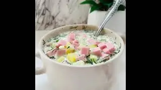 Вкусная холодная окрошка на минералке