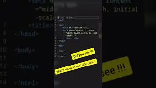 Can you find out What's wrong in this boilerplate ?? #html #css #javascript #software #viral