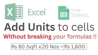 Add Units to Excel and Google sheets - Easy guide