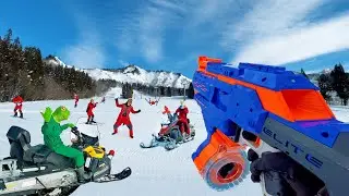 Nerf War | Snow Park Battle (Nerf First Person Shooter)