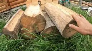Сгорела баня. Замена верхнего бревна