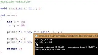 5.2 Pointers and Function arguments