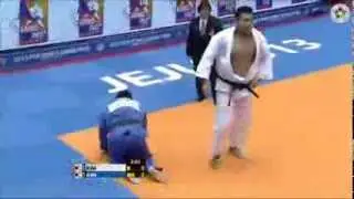 Judo Grand Prix Jeju 2013: Sung-Min KIM (KOR) - Soo-Whan KIM (KOR) Final [+100kg]