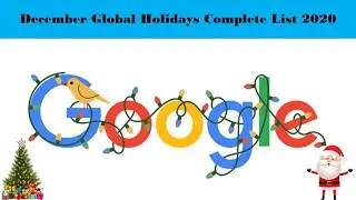 December Global Holidays Complete List 2020 || December Holidays || Happy Holidays || December 2020