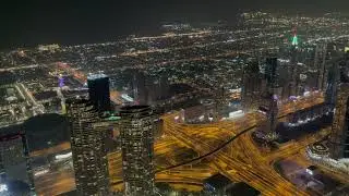 Dubai city roads from Burj Khalifa 125 Floors night life and night view frm burj khalifa #dubainight