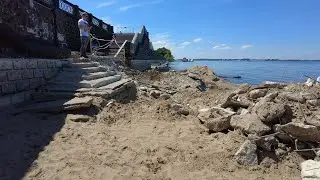В Самаре начали ремонтировать лестницу к Волге