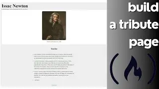 Build a Tribute Page html, css