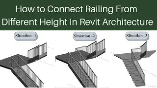 How to Connect Railing from different height in Revit | Revit Shorts #1