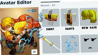 *NEW* How to make Zenitsu in Roblox | Demon Slayer Cosplay 2022