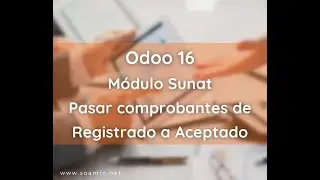 Odoo 16 Módulo Sunat Pasar comprobantes de Registrado a Aceptado / SOAMIN PERU