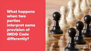 Conflict Resolution in interpreting IMDG Code