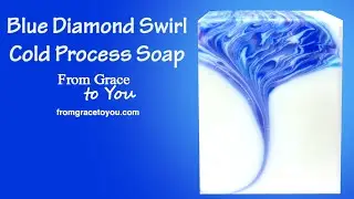 Blue Diamond Cold Process Soap Swirl