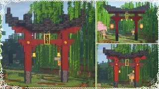 minecraft Top 3 Torii Gate I 1.20 update Tutorial ⛩️