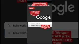 Googling Tricks For Programmers | Part 7 #programming #coding
