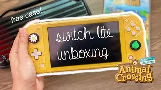 nintendo switch lite unboxing + animal crossing