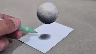 3d drawing sphere on paper for beginners
