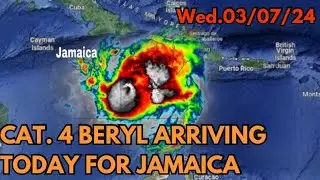 Record-Breaking Hurricane BERYL Slams Jamaica Today • Wednesday 03/07/24