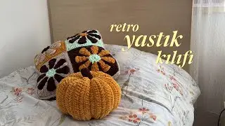 Retro Papatya Yastık Kılıfı Yapımı 🌼 | Crochet Daisy Square Pillow Case