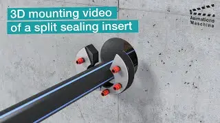 3D installation video of a split sealing insert for the white tank