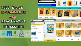 React Native Full Stack Ecommerce  App with Typescript and MONGODB. React Native tutorial