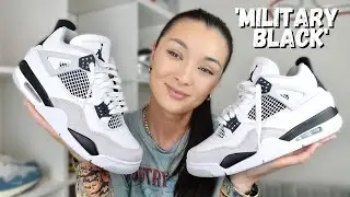 JORDAN 4 MILITARY BLACK REVIEW AND ON FOOT