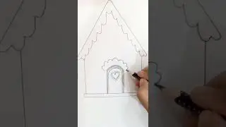 #shorts  draw gingerbread house gingerbread house drawing