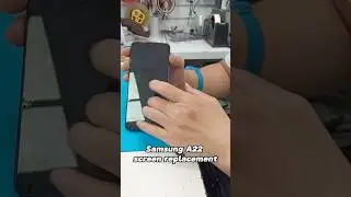 Quick Samsung A22 screen replacement at Hugmie—watch now!  #samsunggalaxy #phonerepair
