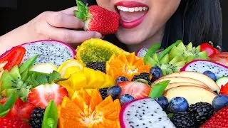 FRUIT PLATTER ASMR (Juicy Eating Sounds) No Talking | ASMR Phan