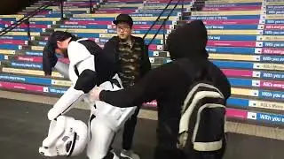 Stormtrooper falling down the stairs