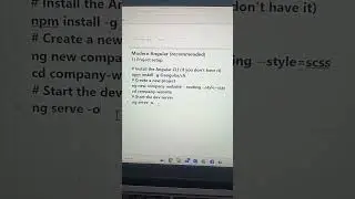 Modern Angular js command used to create project 
