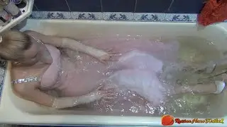 Russian Home Wetlook - rhw_047. Marina in pink prom dress.