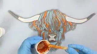 Highland Cow Resin Art #art #resinartsupplies