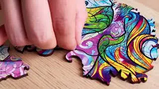 UNIDRAGON Dřevěné puzzle inspiring unicorn velikost S