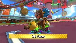 Mario Kart 8 Deluxe | Tanooki Mario Challenged by Kamek!