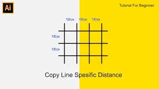 Easy Copy Line With Spesific Distance - Adobe Illustrator Tutorial