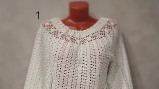 как соединить мотивы для блузки. МК №4.